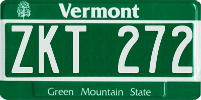 VT license plate ZKT272