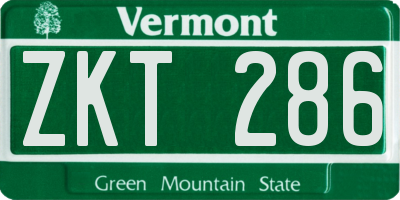 VT license plate ZKT286