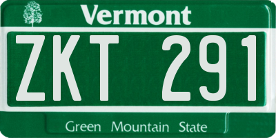 VT license plate ZKT291