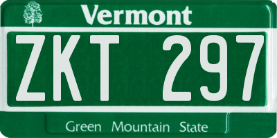 VT license plate ZKT297