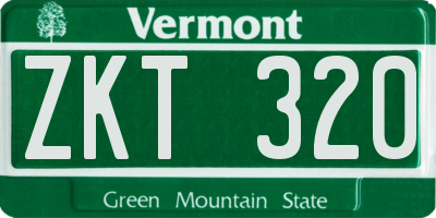 VT license plate ZKT320