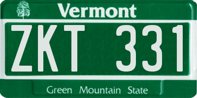VT license plate ZKT331