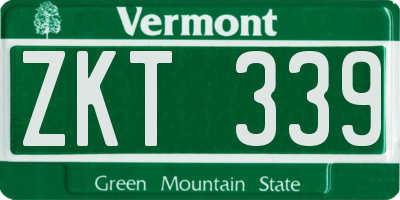 VT license plate ZKT339