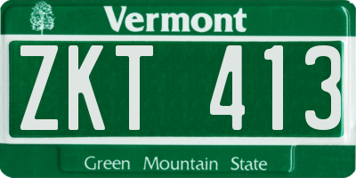 VT license plate ZKT413