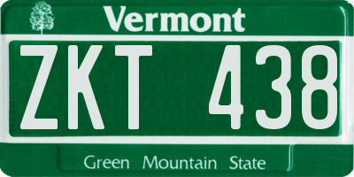 VT license plate ZKT438