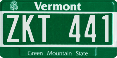 VT license plate ZKT441