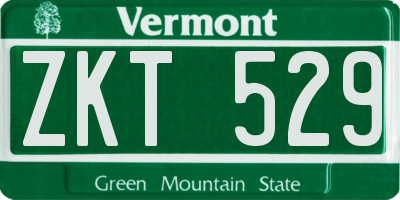 VT license plate ZKT529