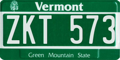 VT license plate ZKT573