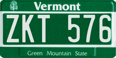 VT license plate ZKT576