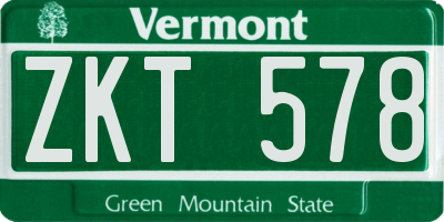 VT license plate ZKT578