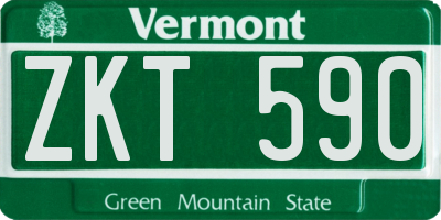 VT license plate ZKT590