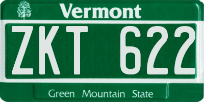 VT license plate ZKT622