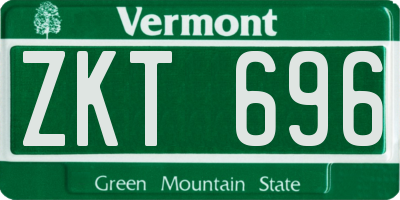 VT license plate ZKT696