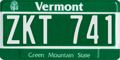 VT license plate ZKT741