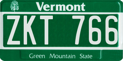 VT license plate ZKT766