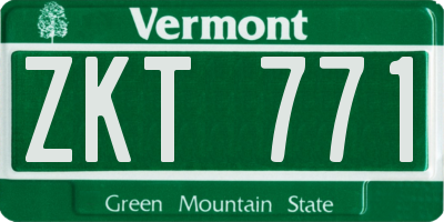 VT license plate ZKT771