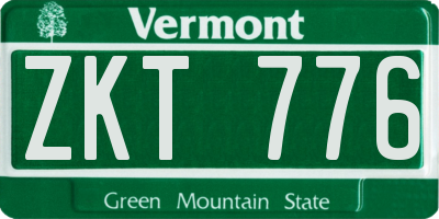 VT license plate ZKT776