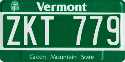 VT license plate ZKT779