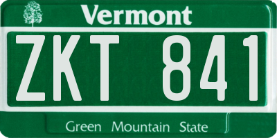 VT license plate ZKT841