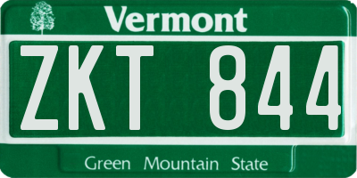 VT license plate ZKT844