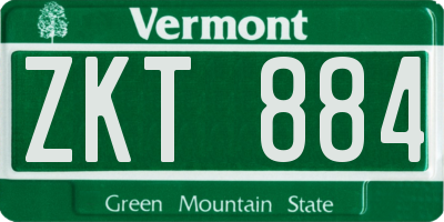 VT license plate ZKT884
