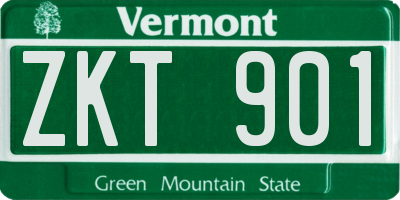 VT license plate ZKT901