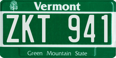 VT license plate ZKT941