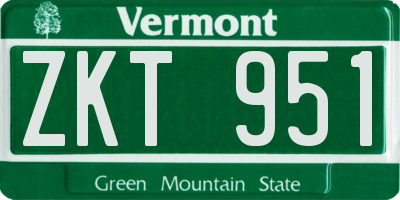 VT license plate ZKT951