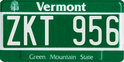 VT license plate ZKT956