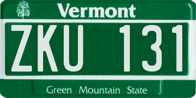 VT license plate ZKU131