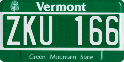 VT license plate ZKU166
