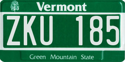 VT license plate ZKU185