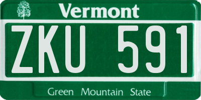VT license plate ZKU591