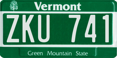 VT license plate ZKU741