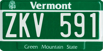VT license plate ZKV591