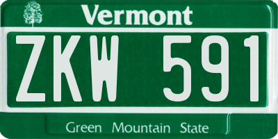 VT license plate ZKW591