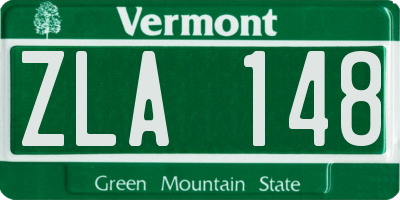 VT license plate ZLA148