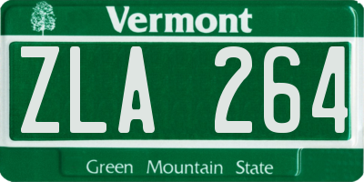 VT license plate ZLA264