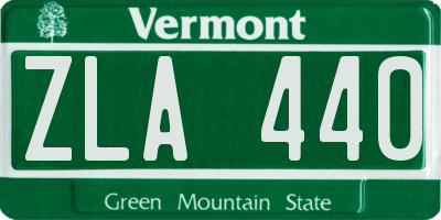 VT license plate ZLA440