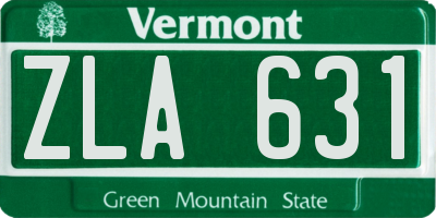 VT license plate ZLA631