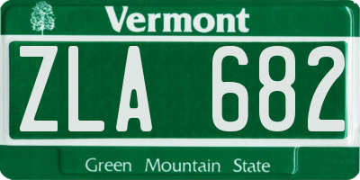 VT license plate ZLA682