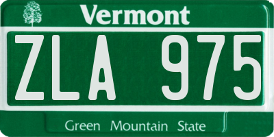 VT license plate ZLA975