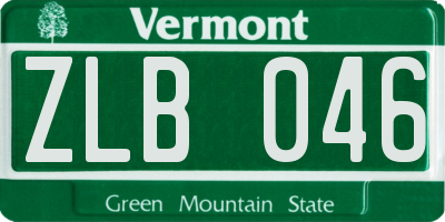 VT license plate ZLB046