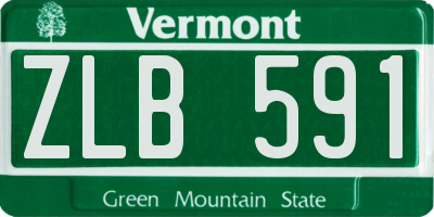 VT license plate ZLB591