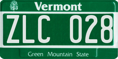VT license plate ZLC028