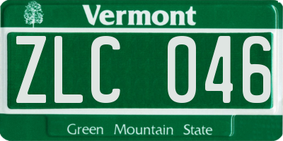 VT license plate ZLC046