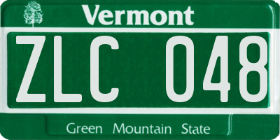 VT license plate ZLC048