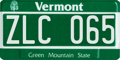 VT license plate ZLC065