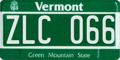 VT license plate ZLC066