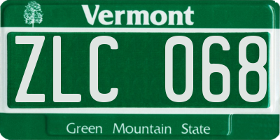 VT license plate ZLC068